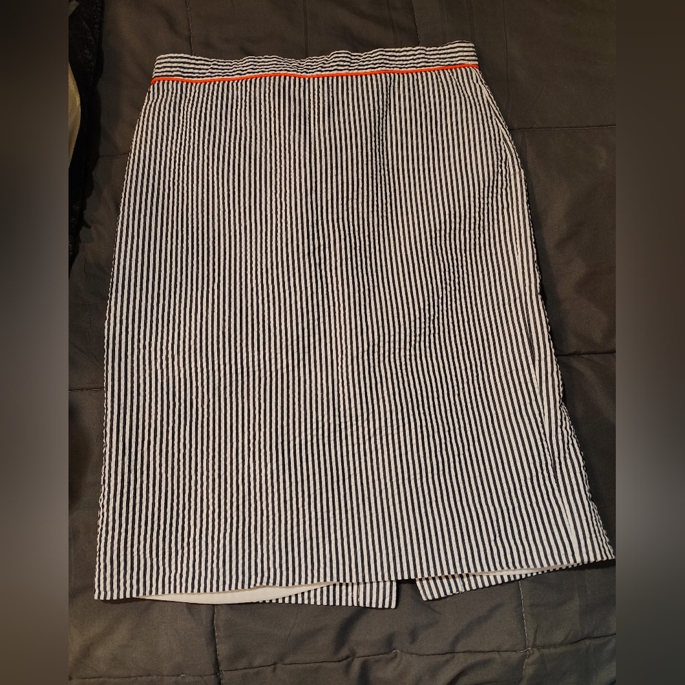 J. Crew Seersucker No. 2 Pencil Skirt Size 4